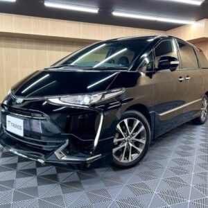 2016 Toyota Estima black gasoline used car Japan export