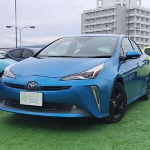 2019 Toyota Prius blue hybrid used car Japan export