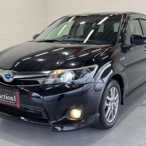 2014 Toyota Corolla Fielder black gasoline used car Japan export