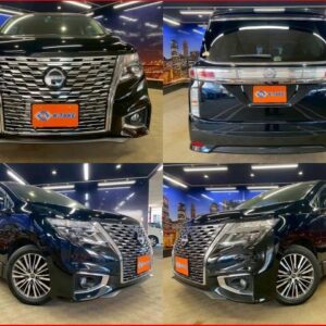 2023 Nissan Elgrand black gasoline used car Japan export