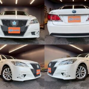 2013 Toyota Crown Hybrid pearl gasoline used car Japan export