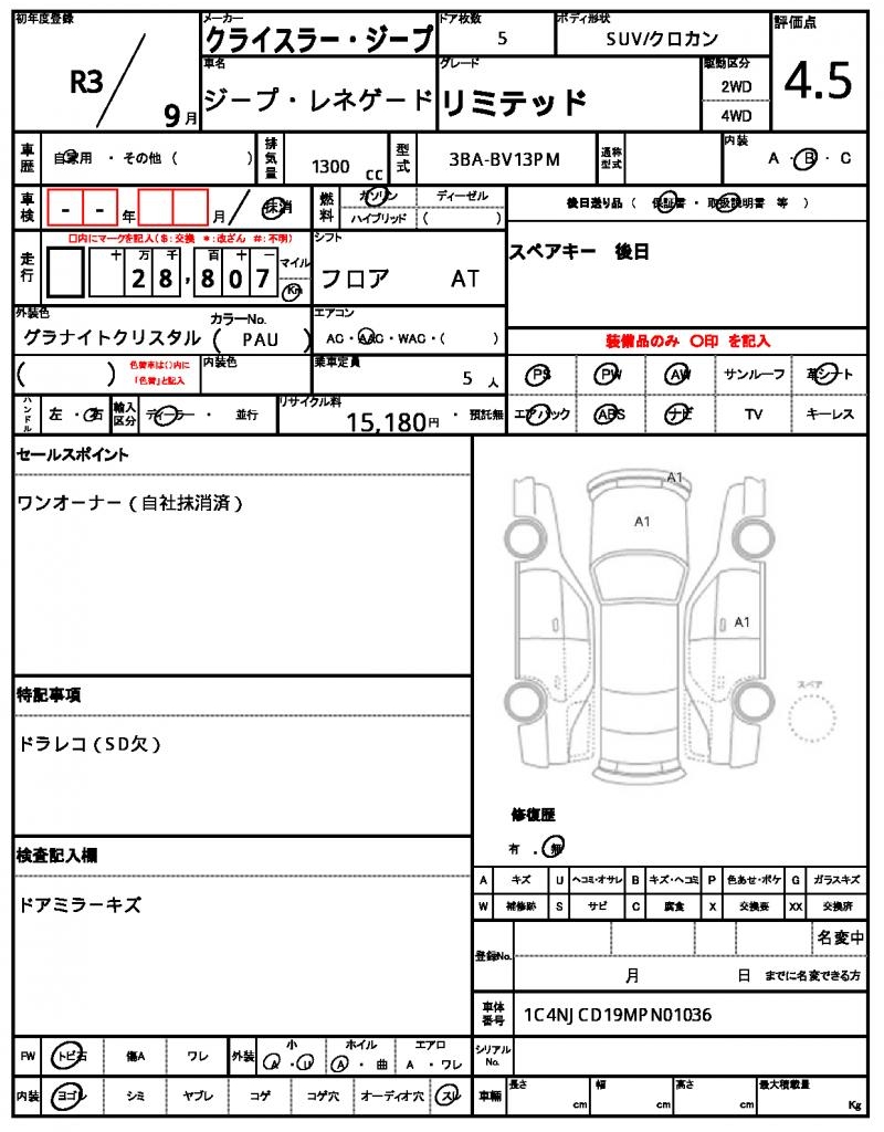 Ref:AUX-24547103 CHRYSLER JEEP JEEP RENEGADE 2021 6 Ref:AUX-24547103 CHRYSLER JEEP JEEP RENEGADE 2021 - Image 6
