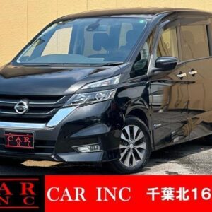 2017 Nissan Serena black hybrid used car Japan export