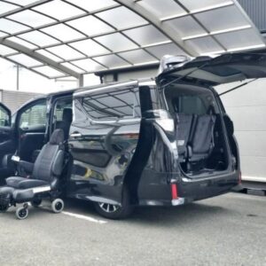 2016 Toyota Vellfire Hybrid black gasoline used car Japan export
