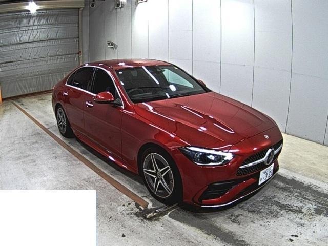 Ref:AUX-24582516 MERCEDES BENZ C-CLASS 2022 1 2022 Mercedes Benz C-Class red diesel used car Japan export