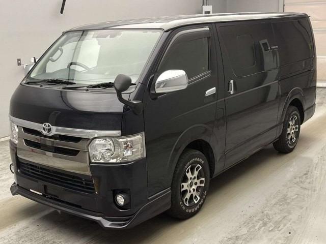 Ref:AUX-24587357 TOYOTA HIACE VAN 2018 1 2018 Toyota Hiace Van black diesel used car Japan export