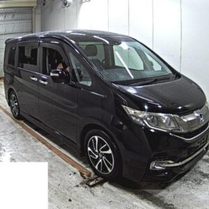 2015 Honda Stepwagon Spada black gasoline used car Japan export