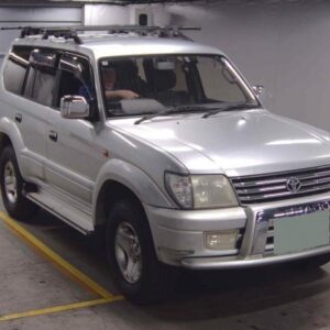 2000 Toyota Land Cruiser Prado silver gasoline used car Japan export