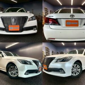 2014 Toyota Crown white gasoline used car Japan export