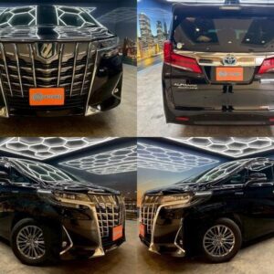 2021 Toyota Alphard Hybrid black gasoline used car Japan export