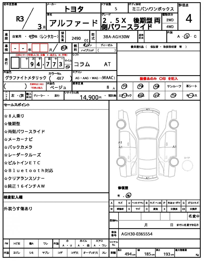Ref:AUX-24608055 TOYOTA ALPHARD 2021 10 Ref:AUX-24608055 TOYOTA ALPHARD 2021 - Image 10