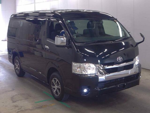 Ref:AUX-24667368 TOYOTA HIACE WAGON 2024 1 2024 Toyota Hiace Wagon black gasoline used car Japan export