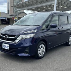2017 Nissan Serena blue hybrid used car Japan export
