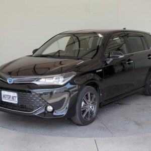 2016 Toyota Corolla Fielder black hybrid used car Japan export