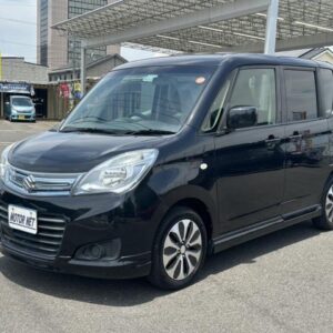 2014 Suzuki Solio black gasoline used car Japan export