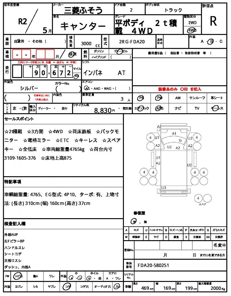 Ref:AUX-24706269 MITSUBISHI FUSO CANTER 2020 21 Ref:AUX-24706269 MITSUBISHI FUSO CANTER 2020 - Image 21
