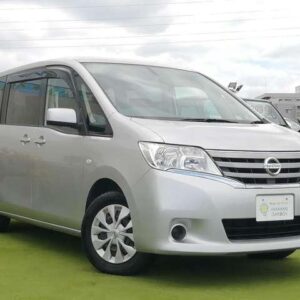 2012 Nissan Serena silver gasoline used car Japan export