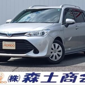 2015 Toyota Corolla Fielder silver hybrid used car Japan export