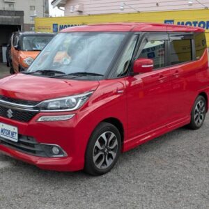 2016 Suzuki Solio Bandit red hybrid used car Japan export