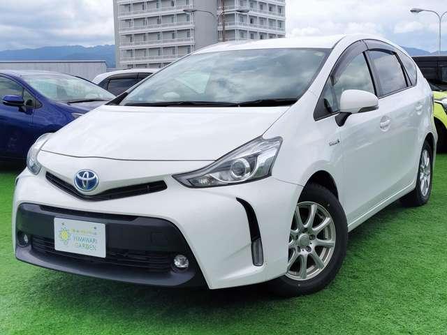 Ref:AUX-24725554 TOYOTA PRIUS ALPHA 2015 1 2015 Toyota Prius Alpha white hybrid used car Japan export