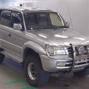 2002 Toyota Land Cruiser Prado silver gasoline used car Japan export