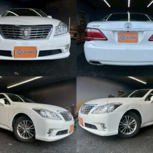 2010 Toyota Crown white gasoline used car Japan export