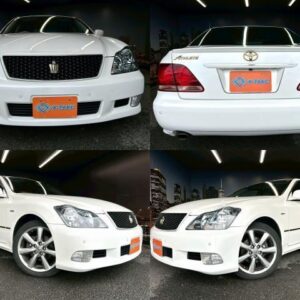 2008 Toyota Crown white gasoline used car Japan export