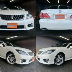 2011 Toyota Crown white gasoline used car Japan export