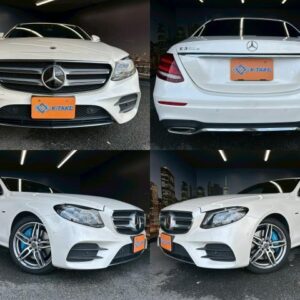 2017 Mercedes Benz E-Class white hybrid used car Japan export