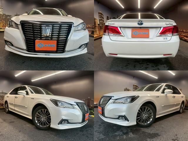 Ref:AUX-24731273 TOYOTA CROWN HYBRID 2016 1 2016 Toyota Crown Hybrid white gasoline used car Japan export