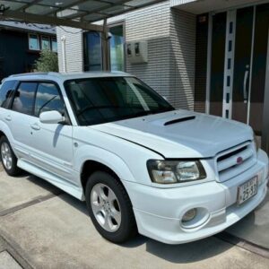 2002 Subaru Forester white gasoline used car Japan export