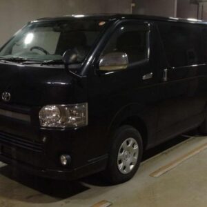 2017 Toyota Hiace Van black diesel used car Japan export