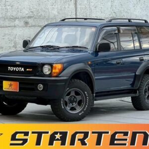 2002 Toyota Land Cruiser Prado blue gasoline used car Japan export