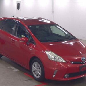 2013 Toyota Prius Alpha red gasoline used car Japan export