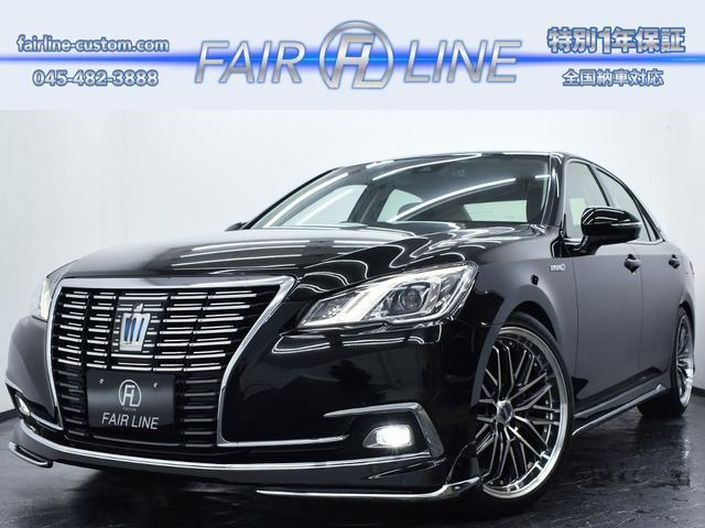 Ref:AUX-24762704 TOYOTA CROWN HYBRID 2017 1 2017 Toyota Crown Hybrid black hybrid used car Japan export