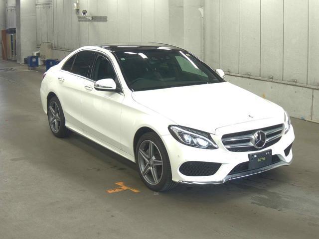 Ref:AUX-24767495 MERCEDES BENZ C-CLASS 2016 1 2016 Mercedes Benz C-Class white gasoline used car Japan export