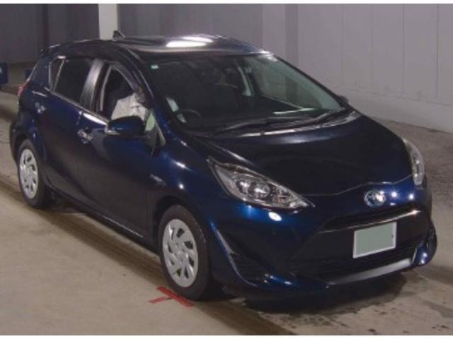 Ref:AUX-24777710 TOYOTA AQUA 2018 1 2018 Toyota Aqua blue gasoline used car Japan export