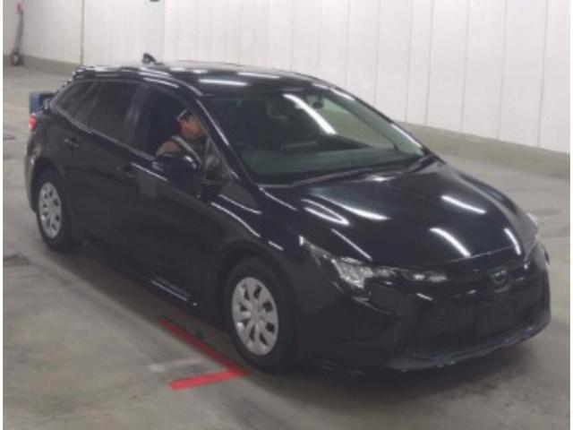Ref:AUX-24782236 TOYOTA COROLLA TOURING 2021 1 2021 Toyota Corolla Touring black gasoline used car Japan export