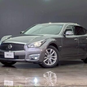 2022 Nissan Fuga Hybrid gunmetal gasoline used car Japan export