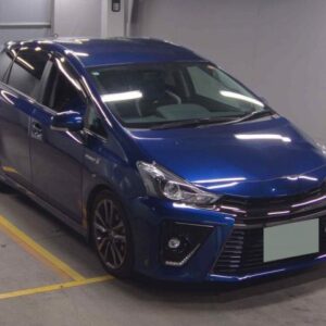 2017 Toyota Prius Alpha blue gasoline used car Japan export
