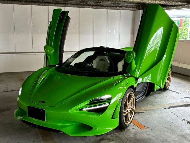 Ref:AUX-24813728 MCLAREN 750S SPIDER 2024 1 2024 Mclaren 750S Spider green gasoline used car Japan export