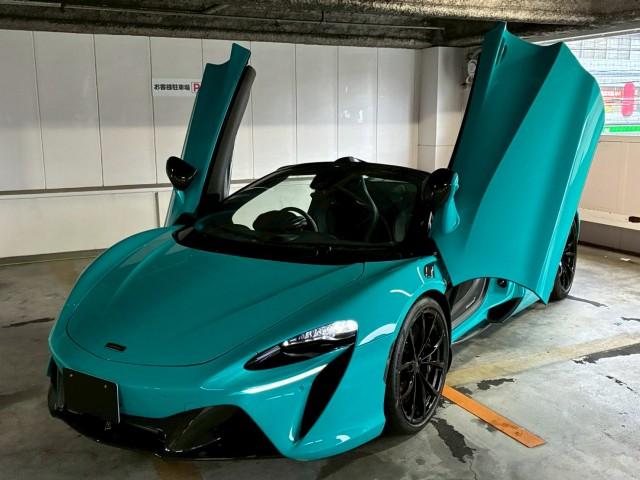 Ref:AUX-24813738 MCLAREN ARTURA SPIDER 2024 1 2024 Mclaren Artura Spider blue hybrid used car Japan export