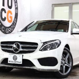 2015 Mercedes Benz C-Class white gasoline used car Japan export