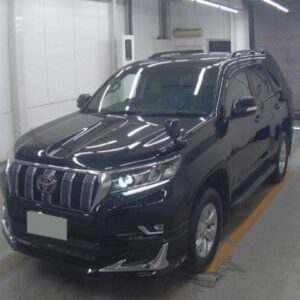 2022 Toyota Land Cruiser Prado black gasoline used car Japan export