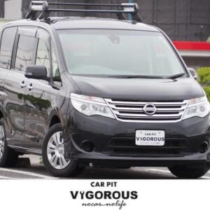2015 Nissan Serena black gasoline used car Japan export