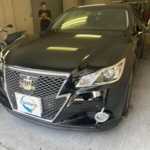 2015 Toyota Crown black gasoline used car Japan export