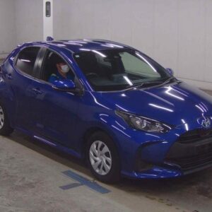 2021 Toyota Yaris blue gasoline used car Japan export