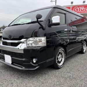 2021 Toyota Hiace Van black diesel used car Japan export