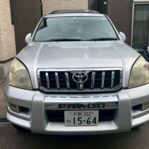 2005 Toyota Land Cruiser Prado silver gasoline used car Japan export