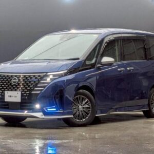 2023 Nissan Serena blue gasoline used car Japan export